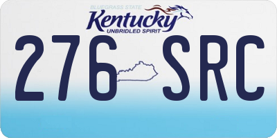 KY license plate 276SRC