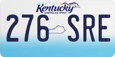 KY license plate 276SRE