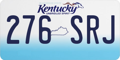 KY license plate 276SRJ
