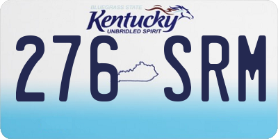 KY license plate 276SRM