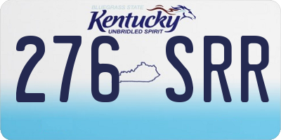 KY license plate 276SRR