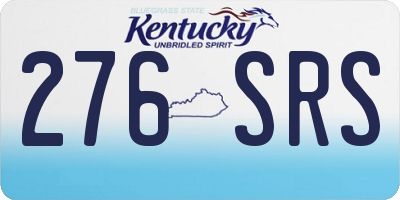 KY license plate 276SRS