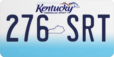 KY license plate 276SRT