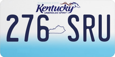 KY license plate 276SRU