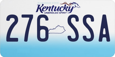 KY license plate 276SSA
