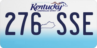 KY license plate 276SSE
