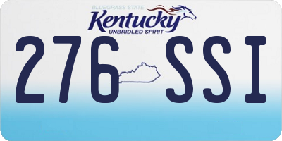 KY license plate 276SSI