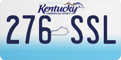 KY license plate 276SSL