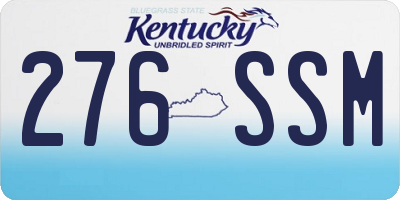 KY license plate 276SSM