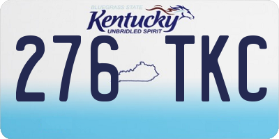 KY license plate 276TKC