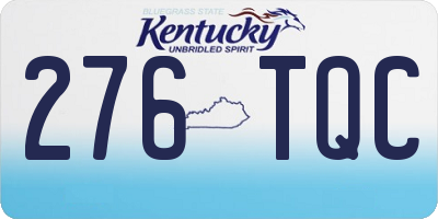 KY license plate 276TQC