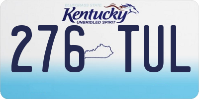 KY license plate 276TUL