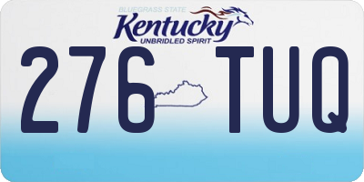 KY license plate 276TUQ