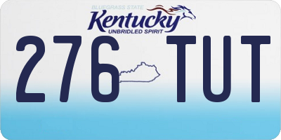 KY license plate 276TUT