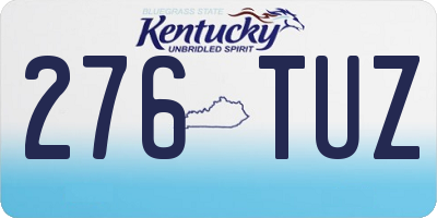 KY license plate 276TUZ
