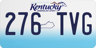 KY license plate 276TVG