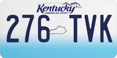 KY license plate 276TVK