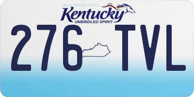 KY license plate 276TVL