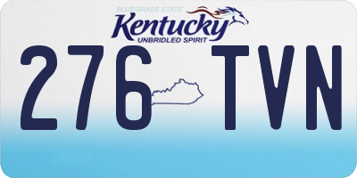 KY license plate 276TVN