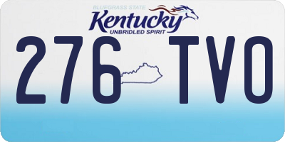 KY license plate 276TVO