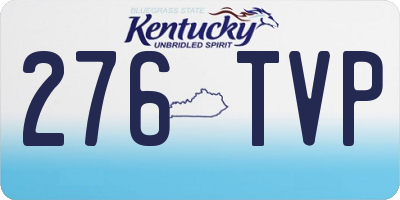 KY license plate 276TVP