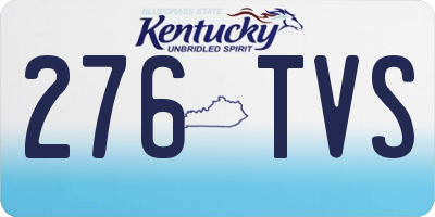 KY license plate 276TVS