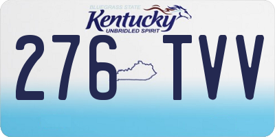 KY license plate 276TVV