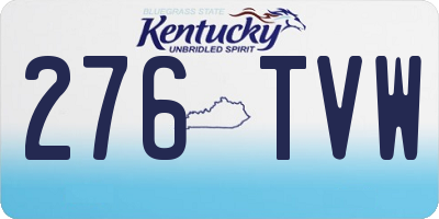 KY license plate 276TVW