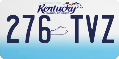 KY license plate 276TVZ