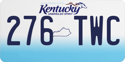 KY license plate 276TWC