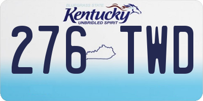 KY license plate 276TWD