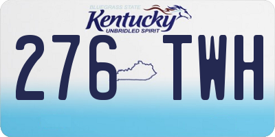 KY license plate 276TWH