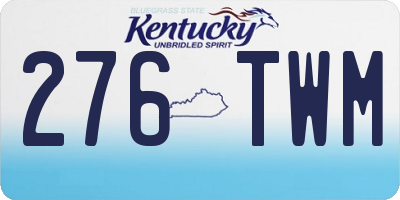 KY license plate 276TWM