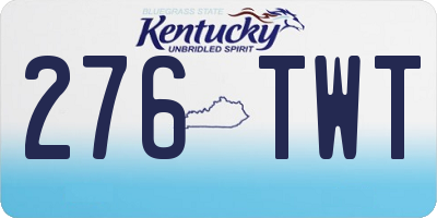 KY license plate 276TWT