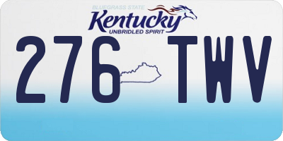 KY license plate 276TWV