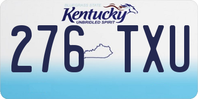KY license plate 276TXU