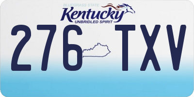 KY license plate 276TXV