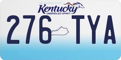 KY license plate 276TYA