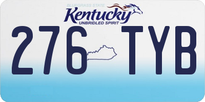KY license plate 276TYB