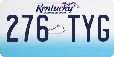 KY license plate 276TYG