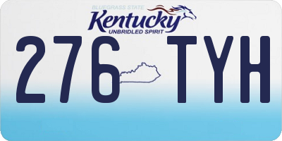 KY license plate 276TYH