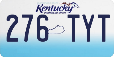KY license plate 276TYT