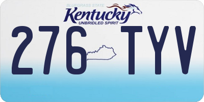KY license plate 276TYV