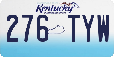 KY license plate 276TYW