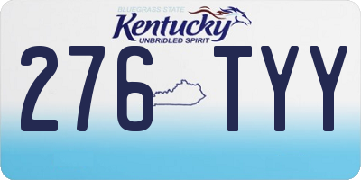 KY license plate 276TYY