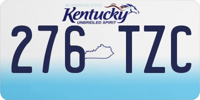 KY license plate 276TZC