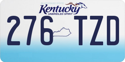 KY license plate 276TZD