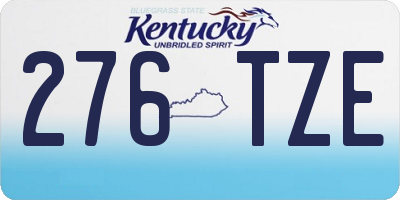 KY license plate 276TZE