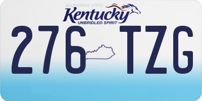 KY license plate 276TZG