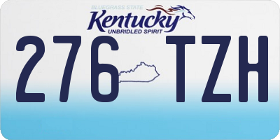 KY license plate 276TZH